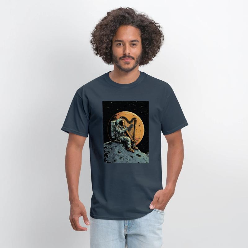 Astronaut playing Harp