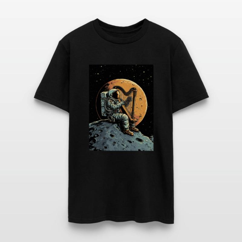 Astronaut playing Harp