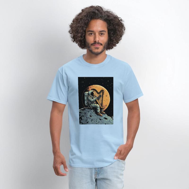 Astronaut playing Harp