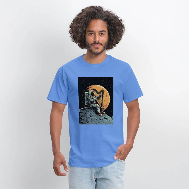 Astronaut playing Harp