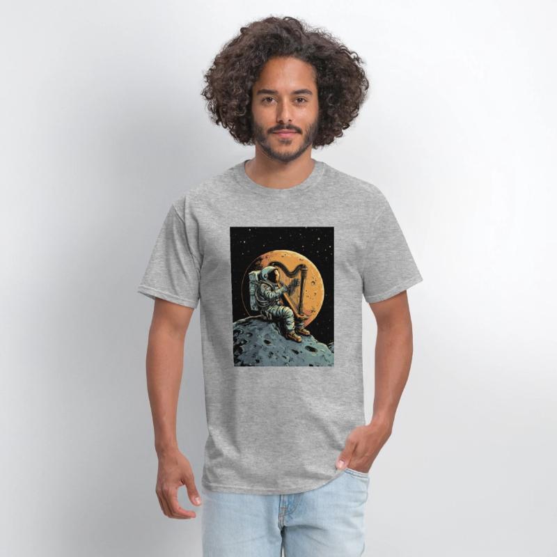 Astronaut playing Harp