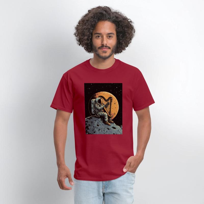 Astronaut playing Harp