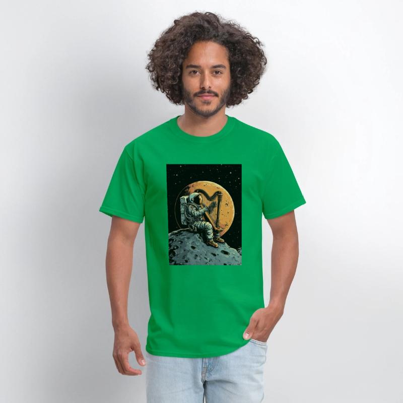 Astronaut playing Harp