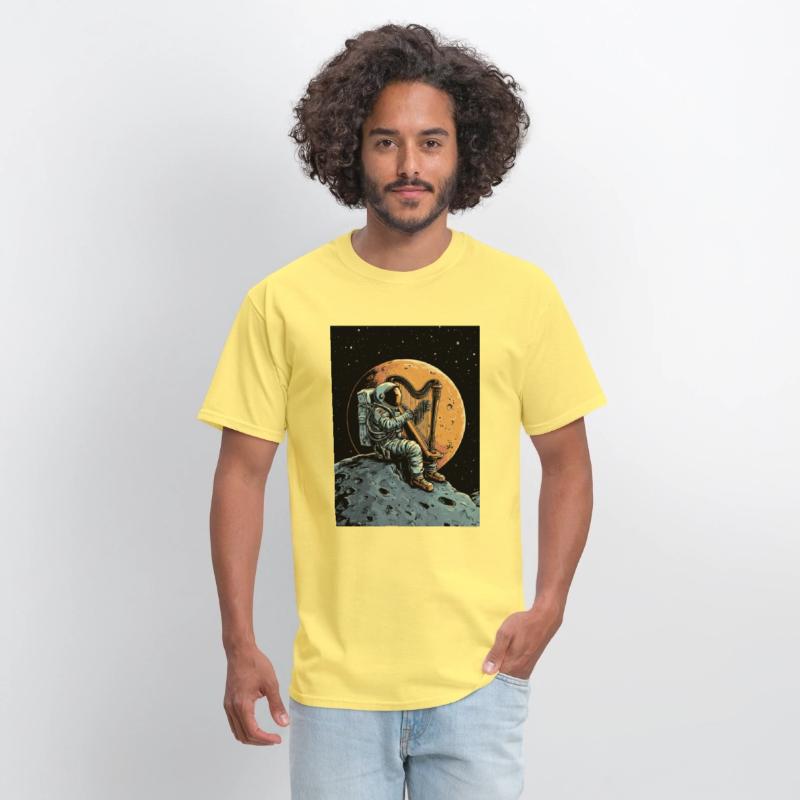 Astronaut playing Harp