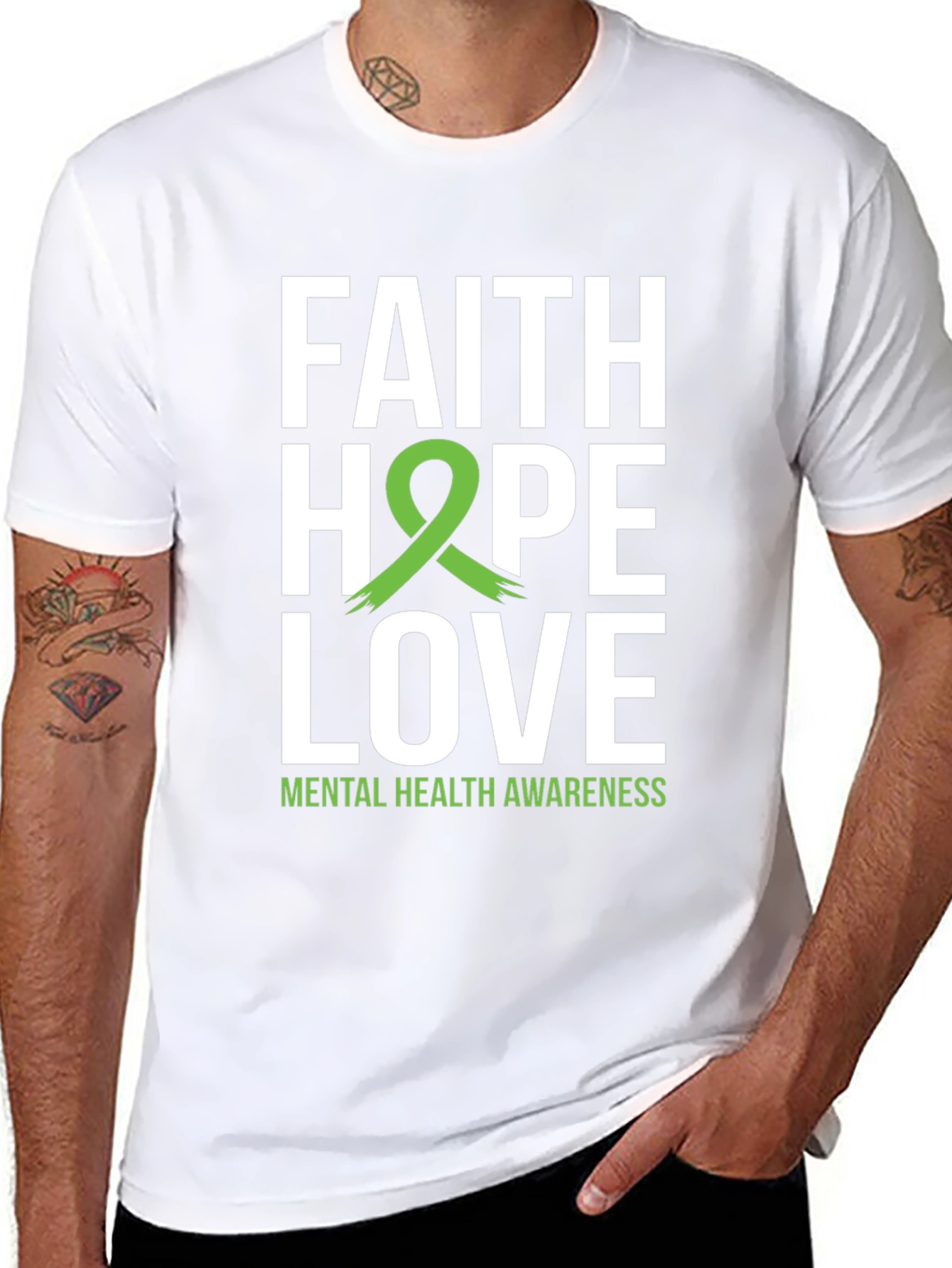 Faith Hope Love Mental Health Awareness T-Shirt