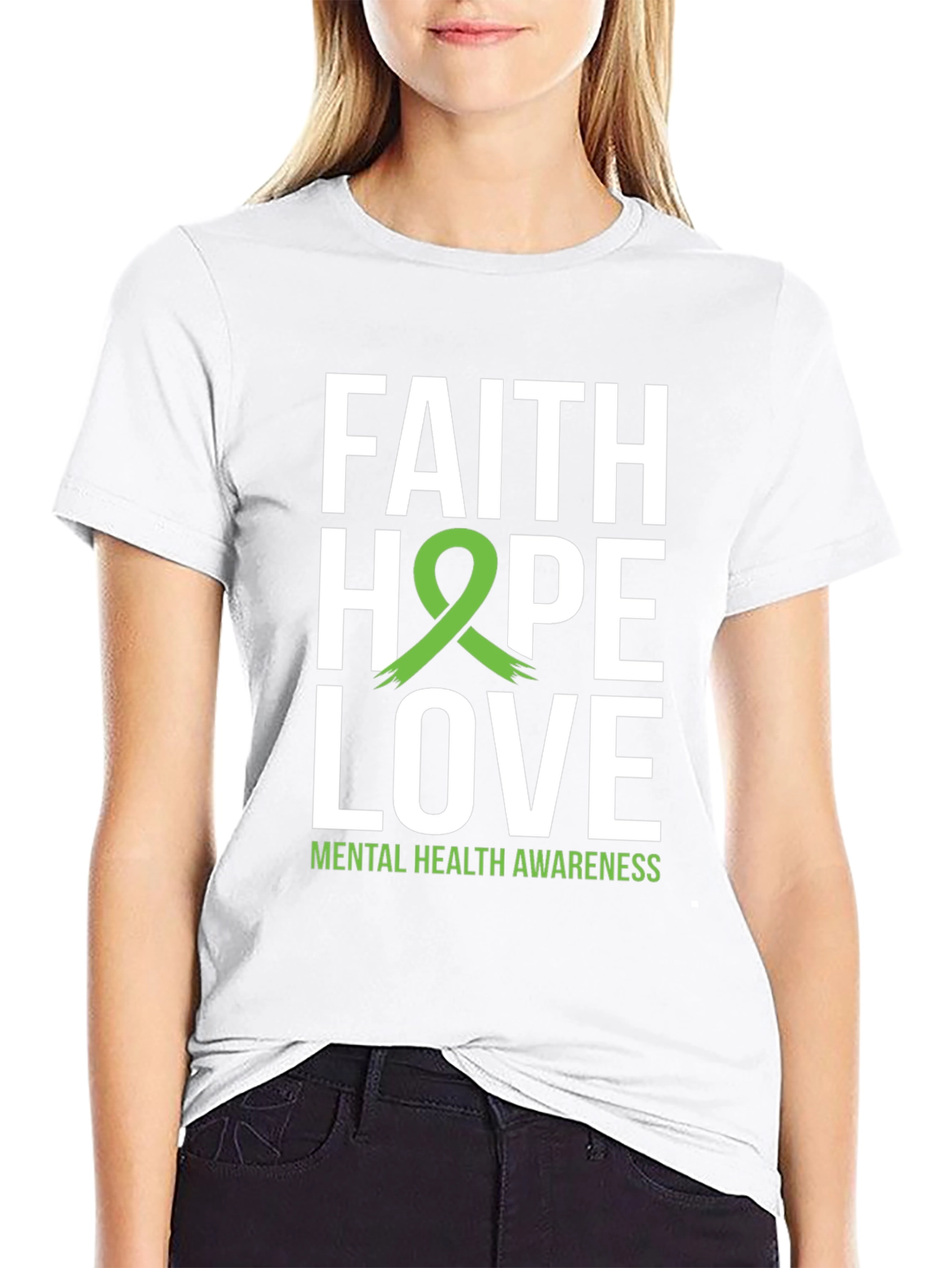 Faith Hope Love Mental Health Awareness T-Shirt
