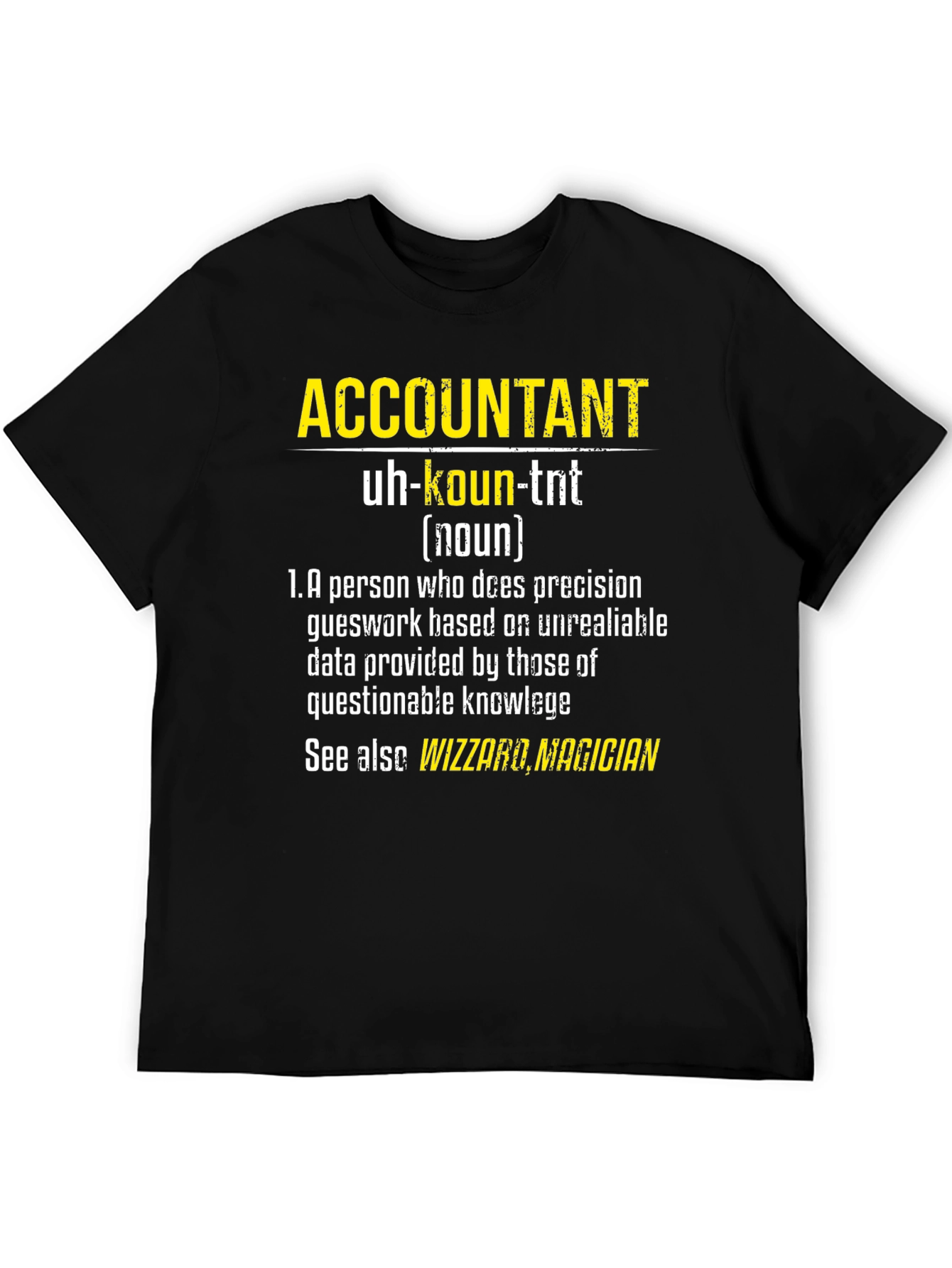 Accountant Definition Graphic Tee - Funny Accountant Gift