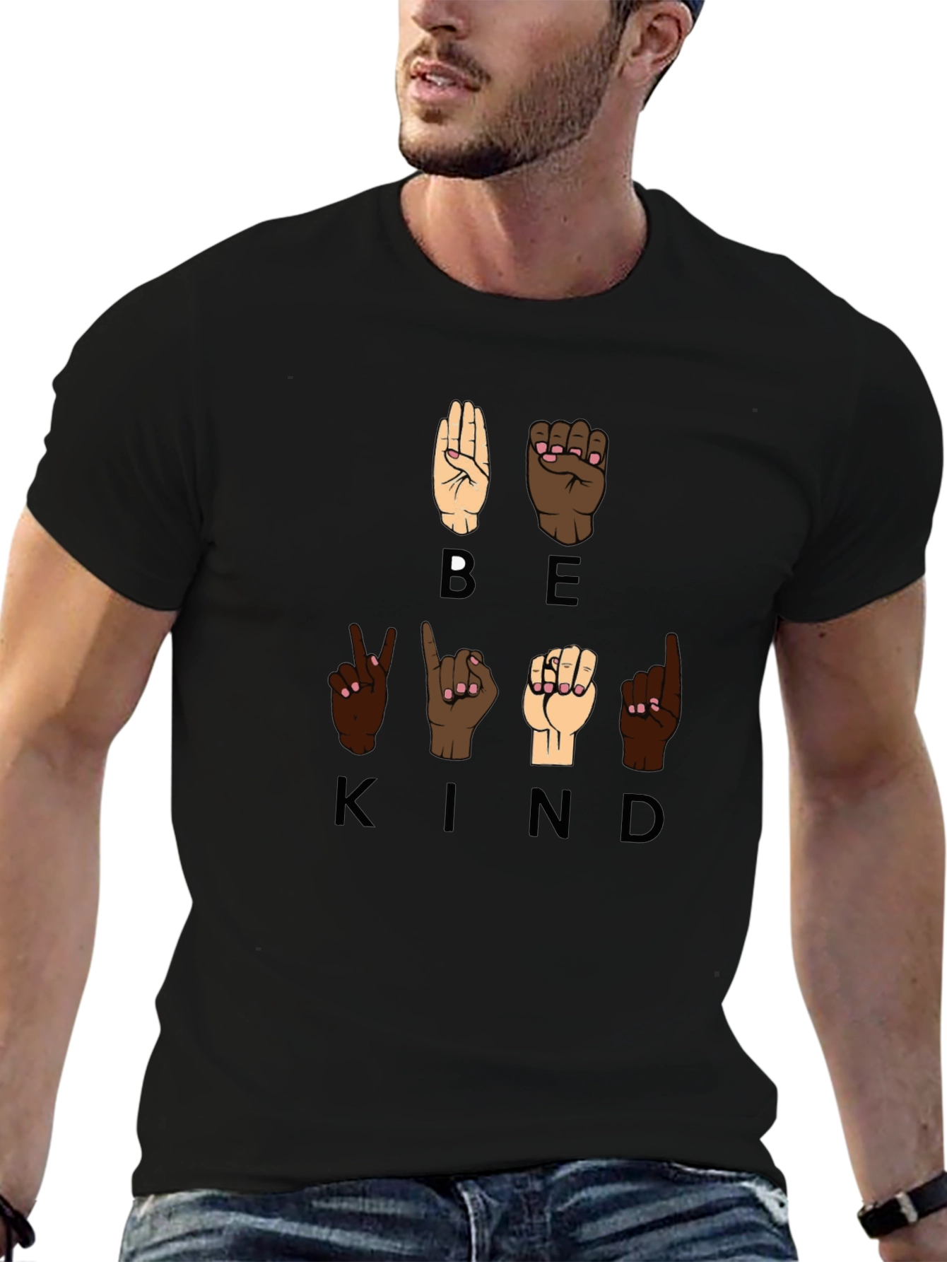 Be Kind Sign Language Graphic T-Shirt