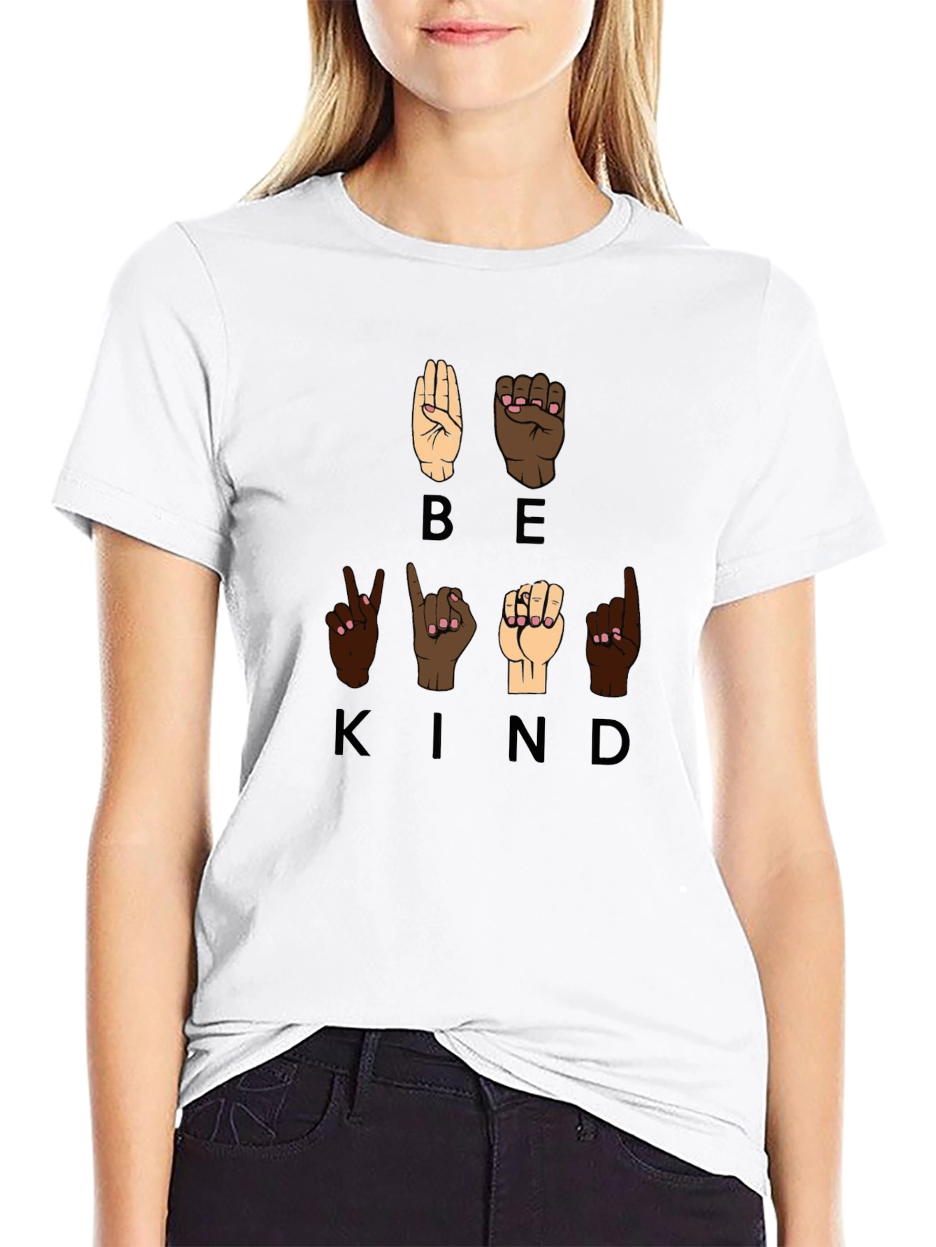 Be Kind Sign Language Graphic T-Shirt