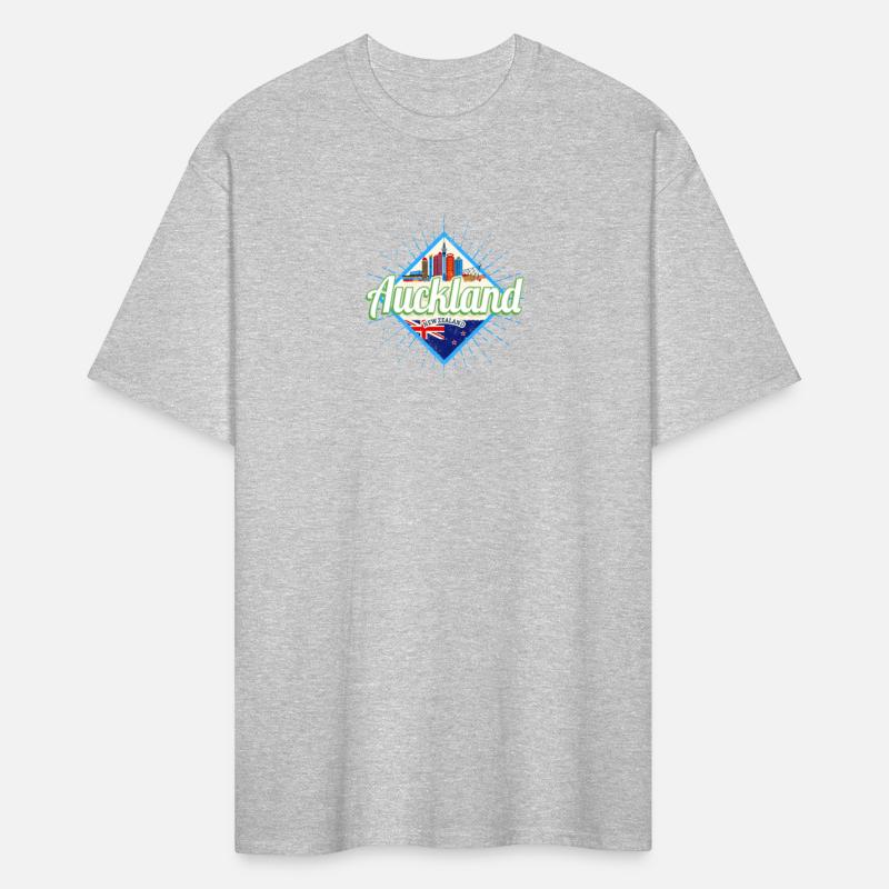 Auckland New Zealand retro skyline vintage