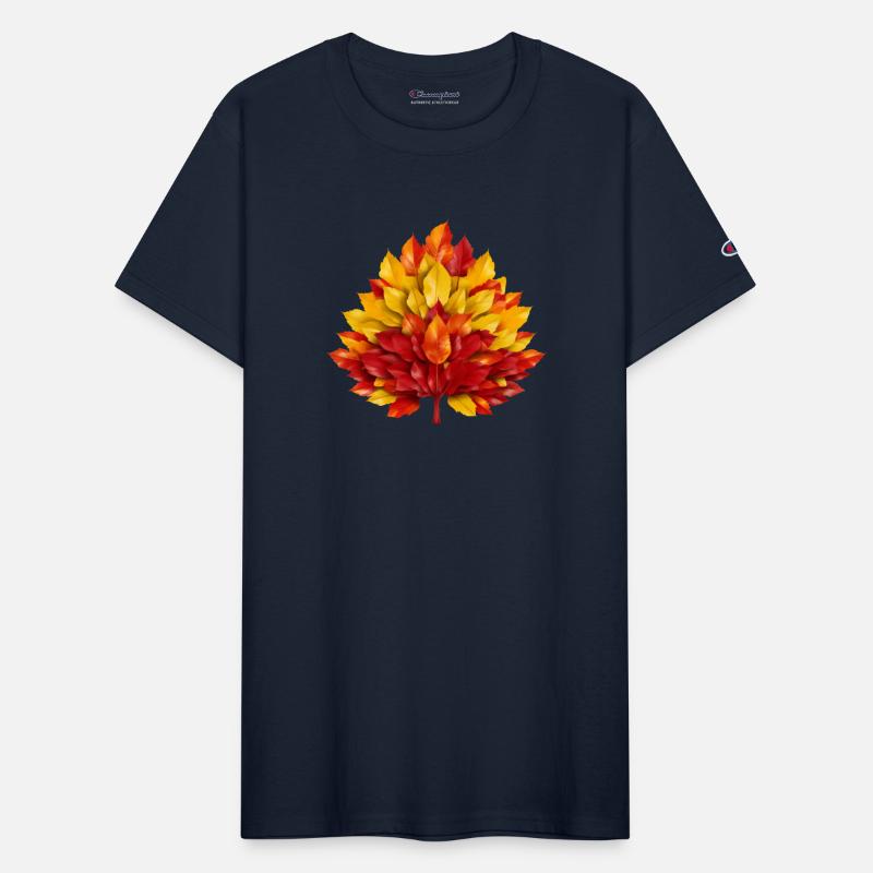 Autumn in Spain: Yellow-Red Leaves Reflecting the