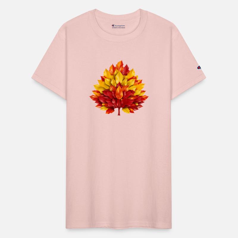 Autumn in Spain: Yellow-Red Leaves Reflecting the