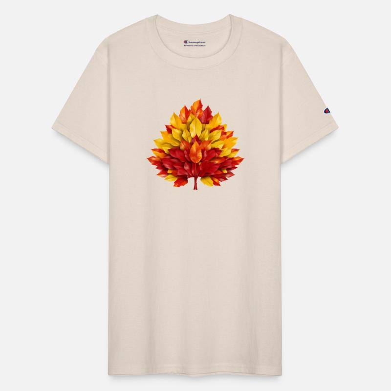 Autumn in Spain: Yellow-Red Leaves Reflecting the