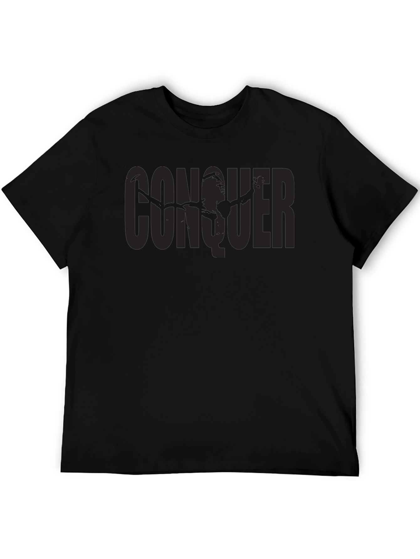Conquer Graphic Print Crew Neck T-Shirt