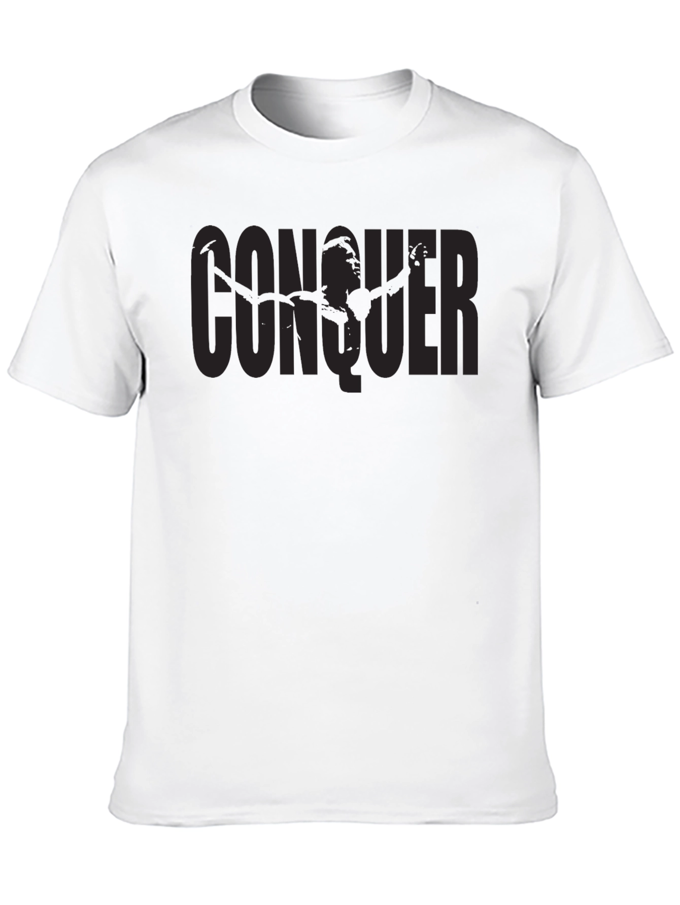 Conquer Graphic Print Crew Neck T-Shirt