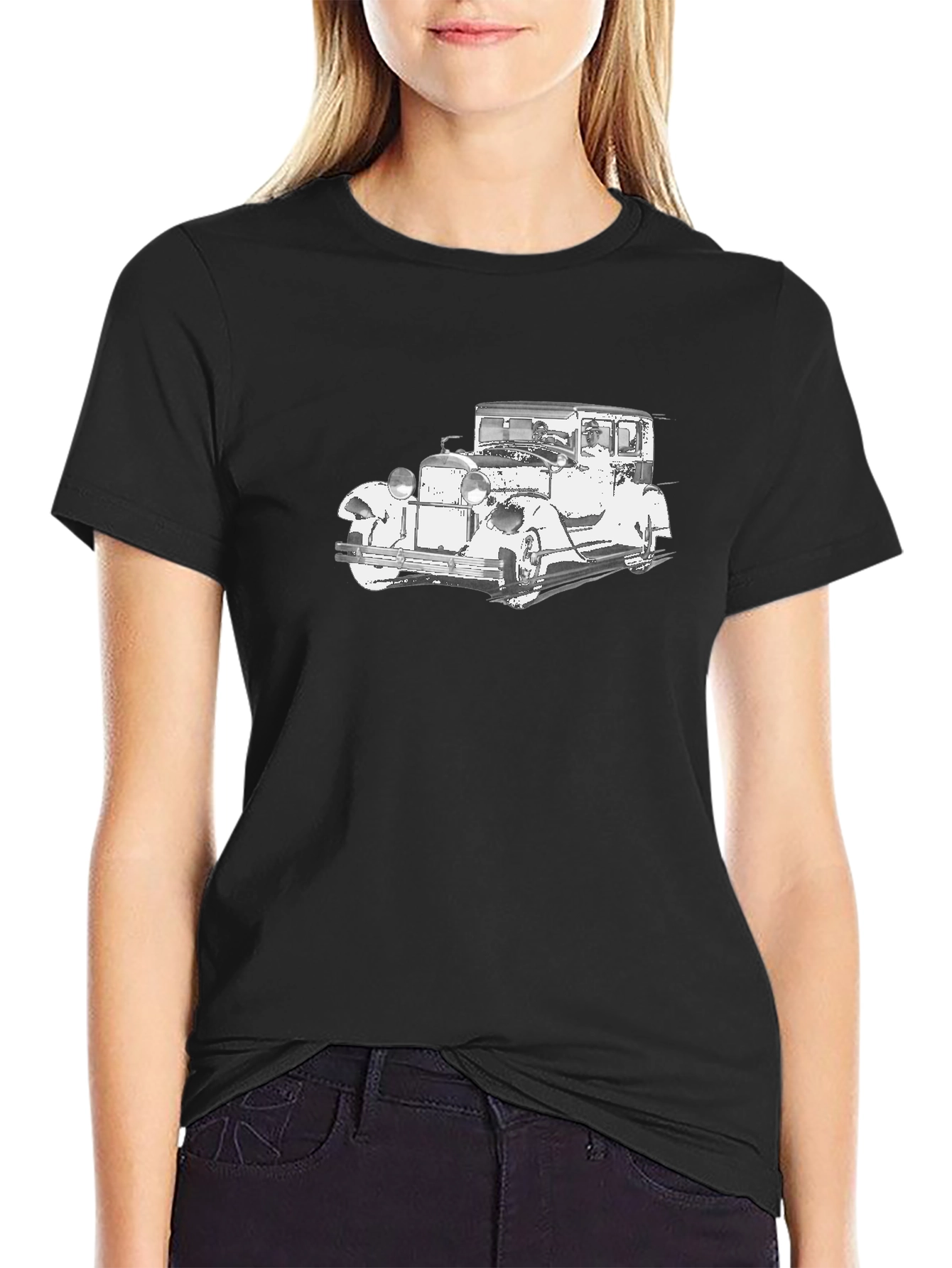 Classic Car Graphic Black T-Shirt