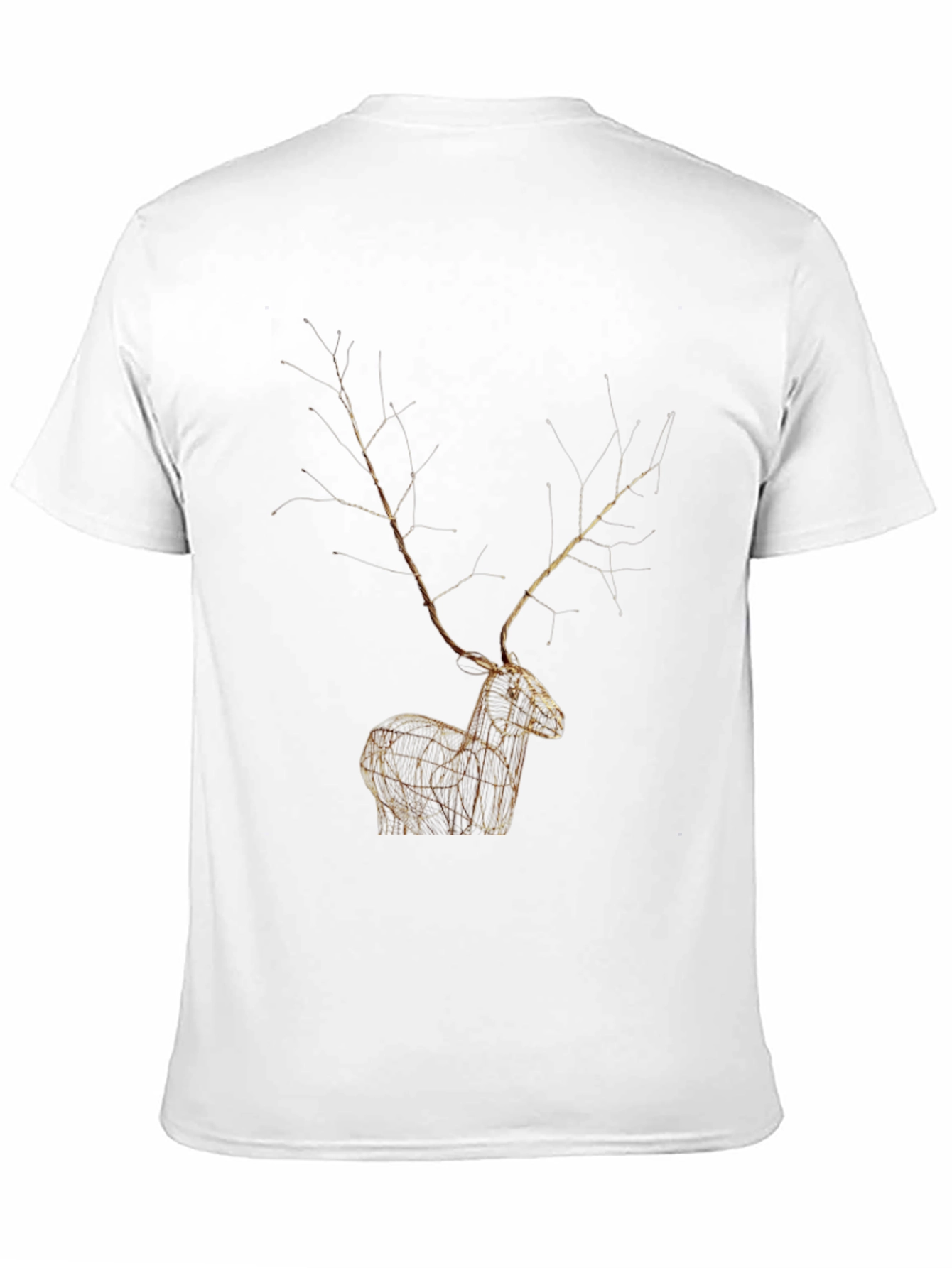 Artistic Deer Graphic Tee - Stylish Animal Print Shirt