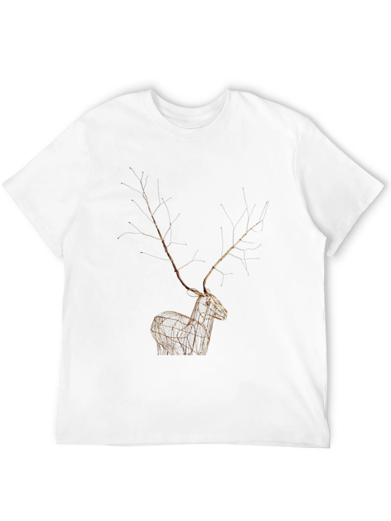 Artistic Deer Graphic Tee - Stylish Animal Print Shirt