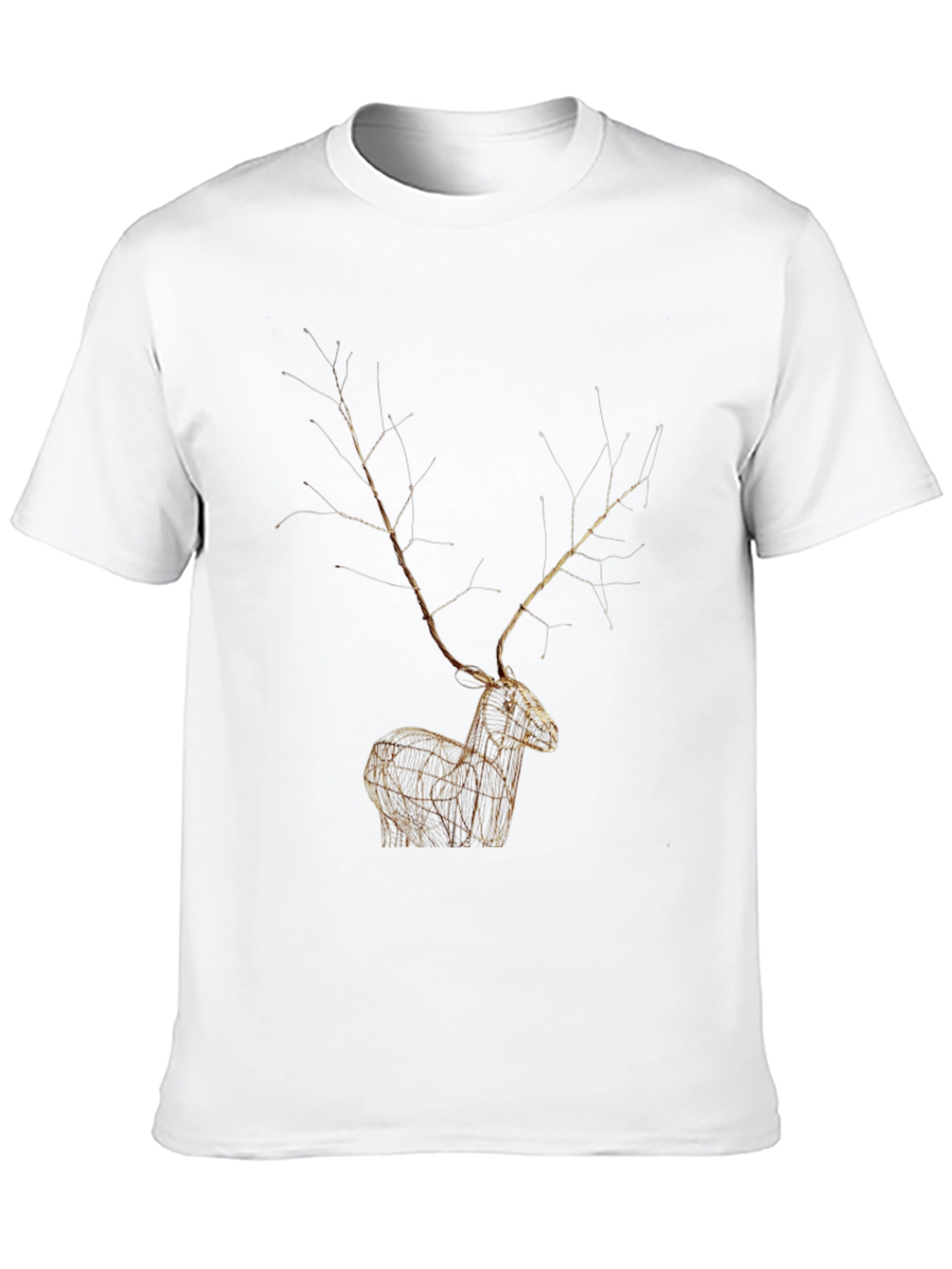 Artistic Deer Graphic Tee - Stylish Animal Print Shirt