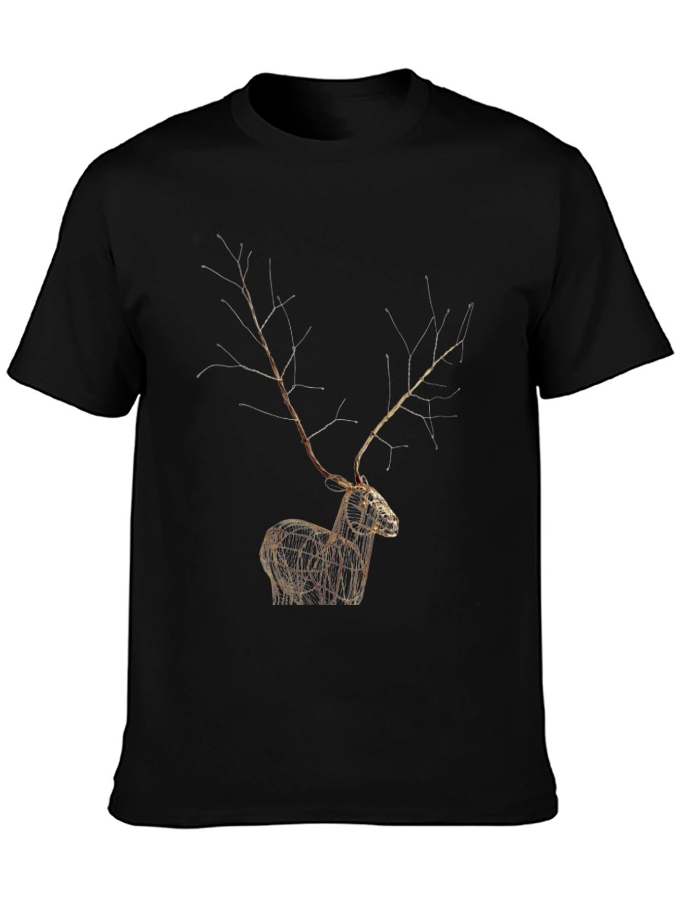 Artistic Deer Graphic Tee - Stylish Animal Print Shirt