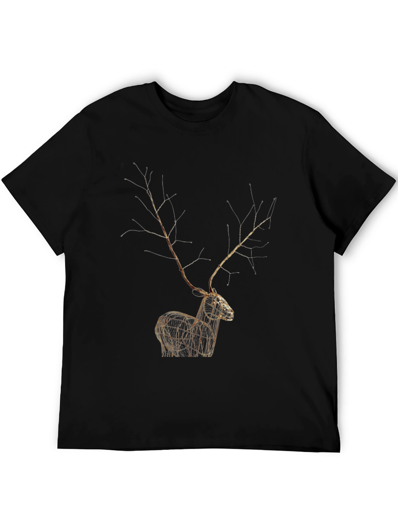 Artistic Deer Graphic Tee - Stylish Animal Print Shirt