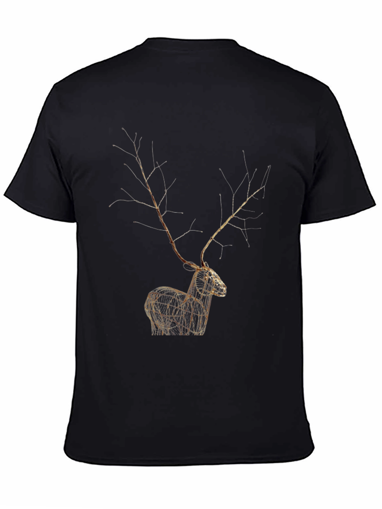 Artistic Deer Graphic Tee - Stylish Animal Print Shirt