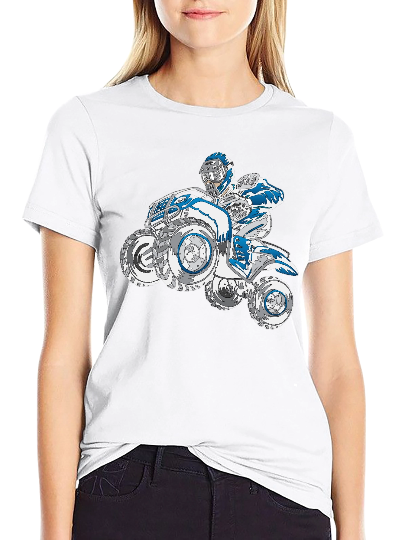 ATV Rider Graphic T-Shirt - Black