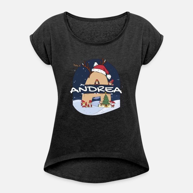 Awesome Andrea Name w Santa Hat in Xmas Theme