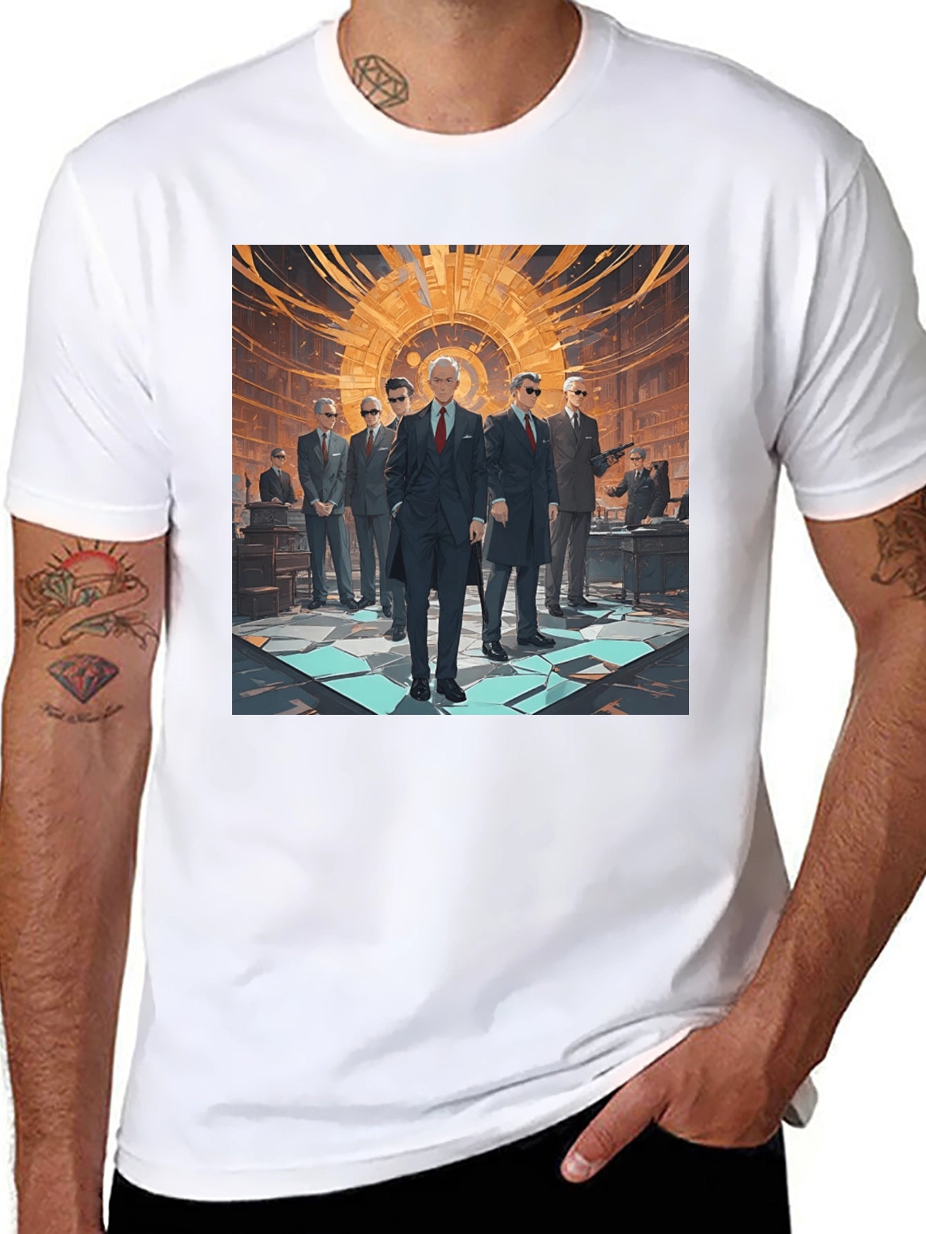 Stylish Graphic Print Crew Neck T-Shirt