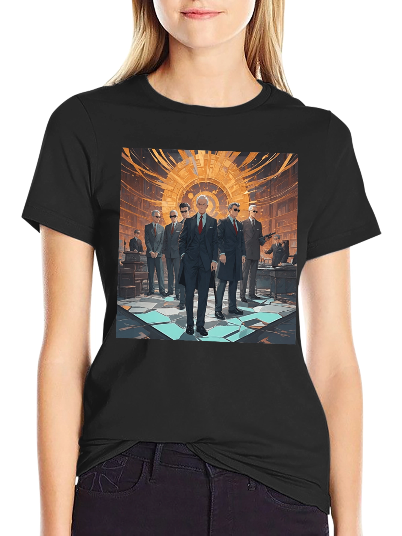 Stylish Graphic Print Crew Neck T-Shirt