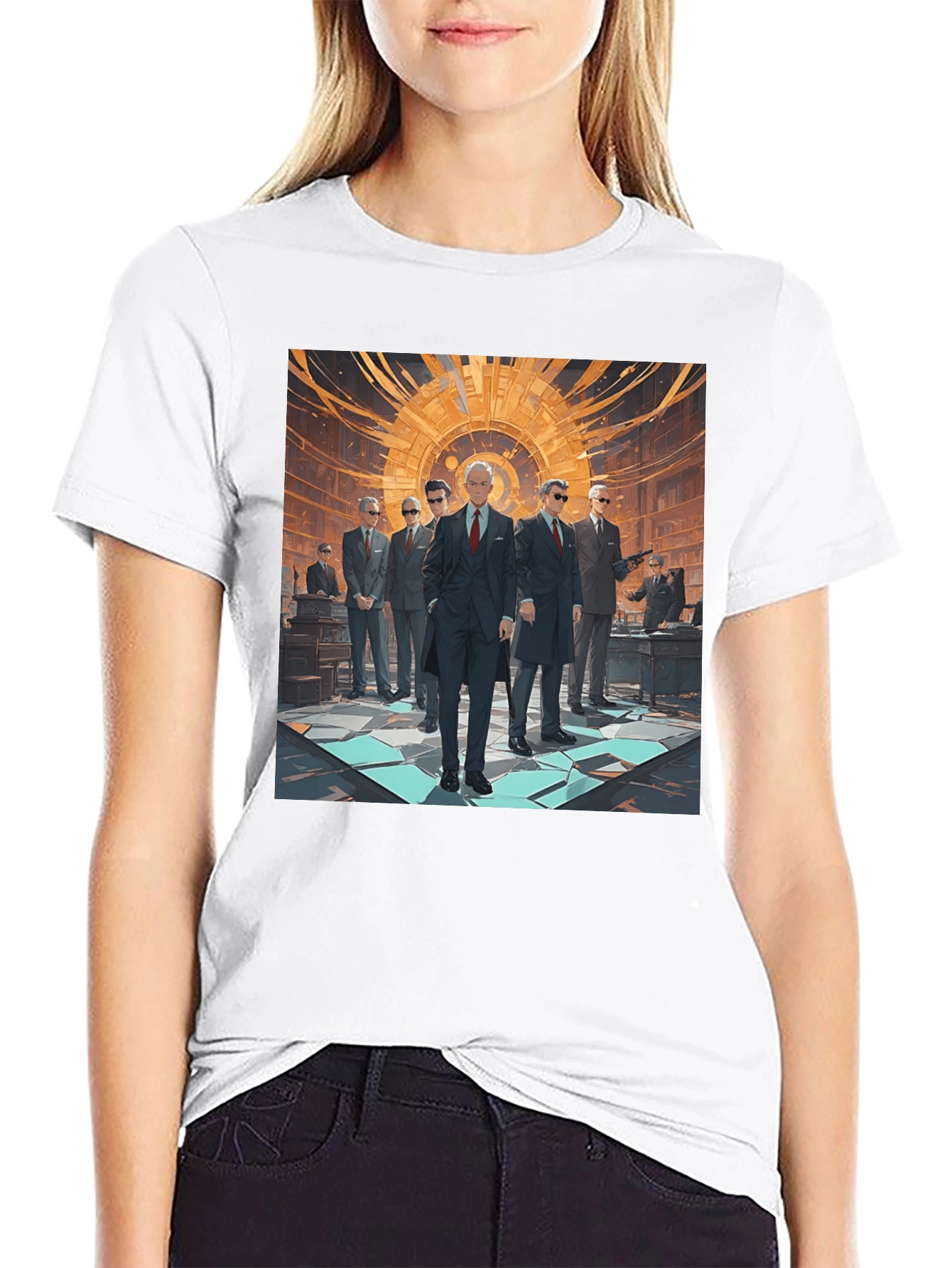 Stylish Graphic Print Crew Neck T-Shirt