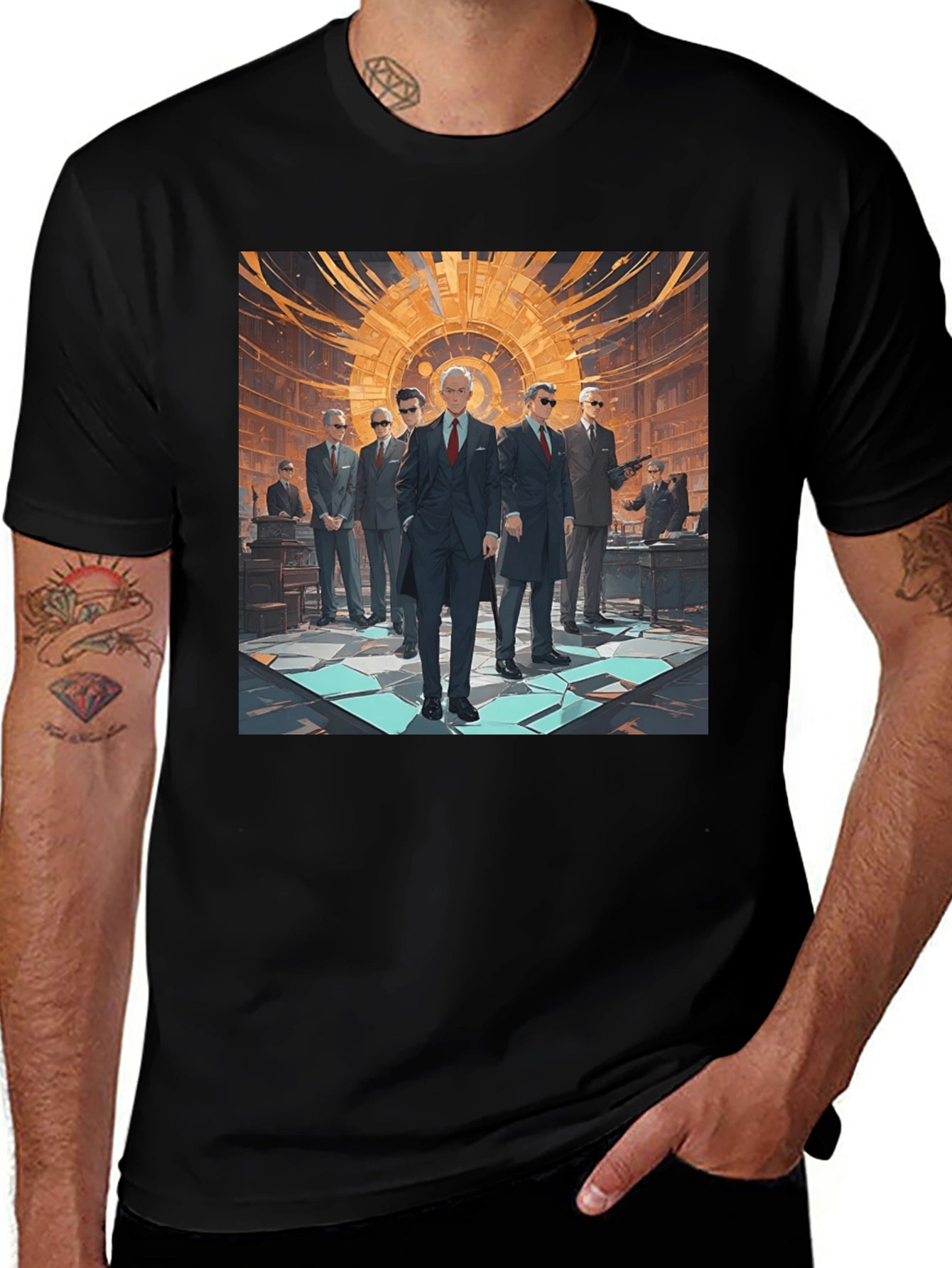 Stylish Graphic Print Crew Neck T-Shirt