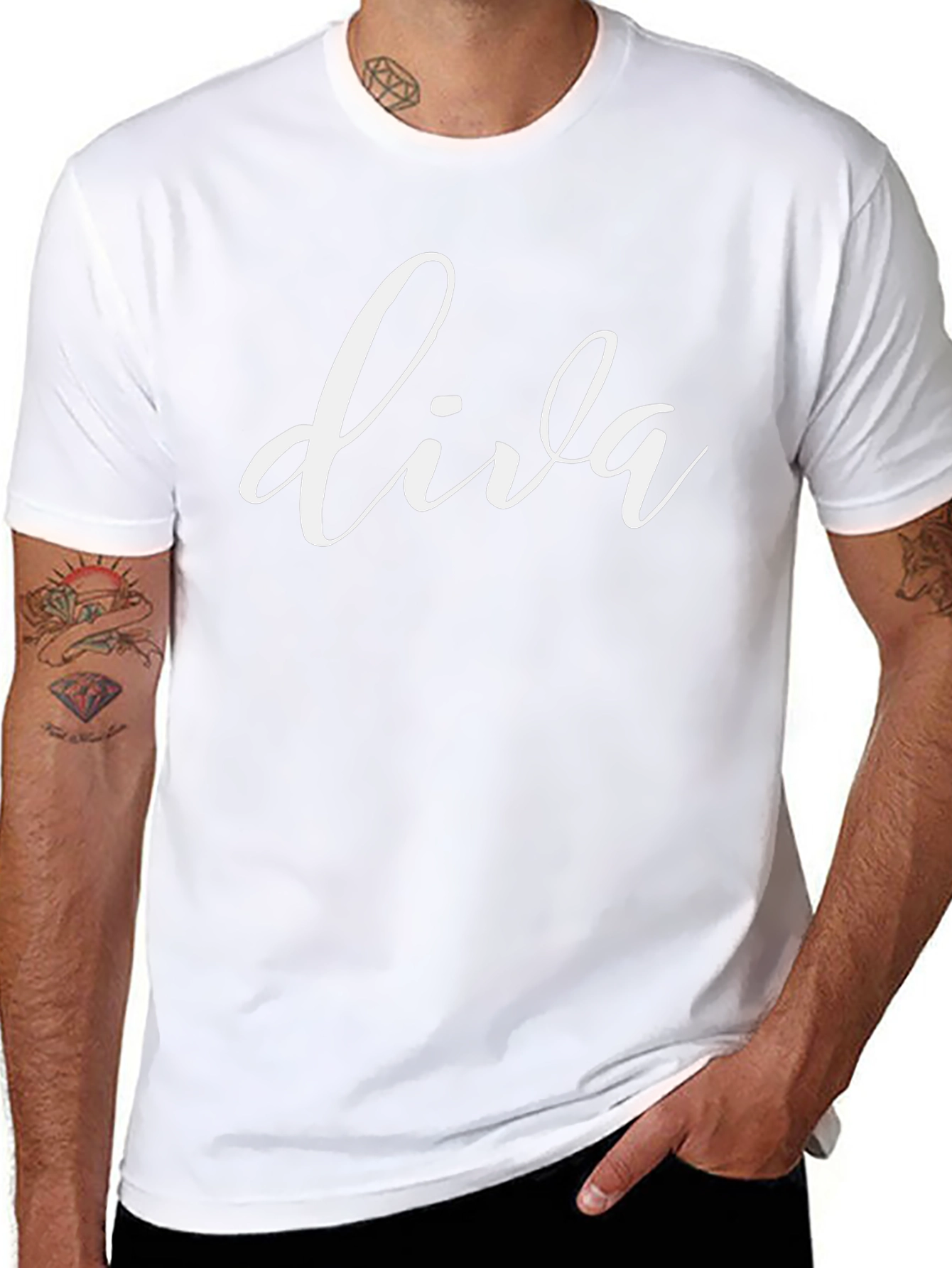Diva Graphic Print Tee - Black