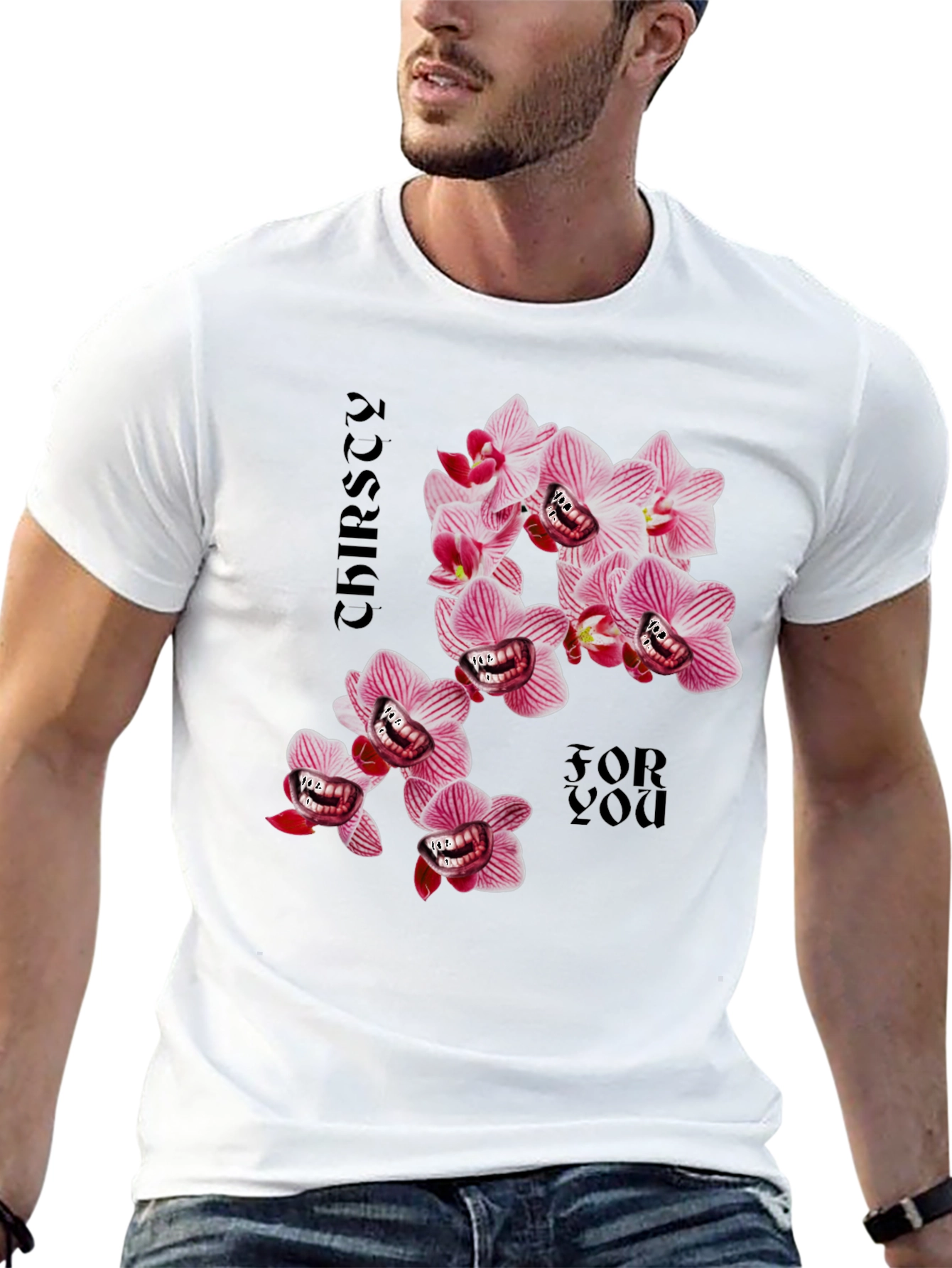 Thirsty For You Graphic Tee - Black