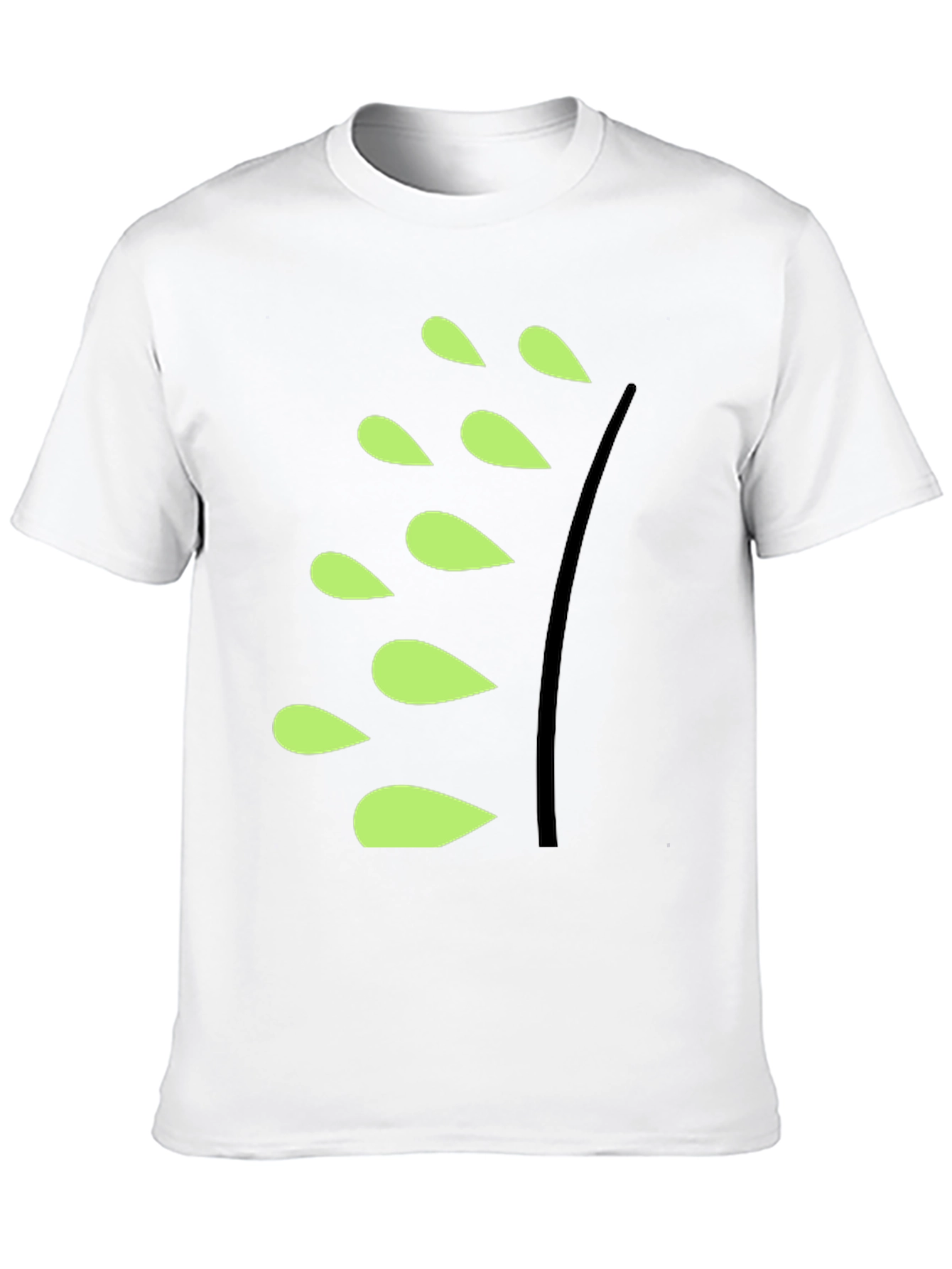 Unique Black T-Shirt with Leaf Design