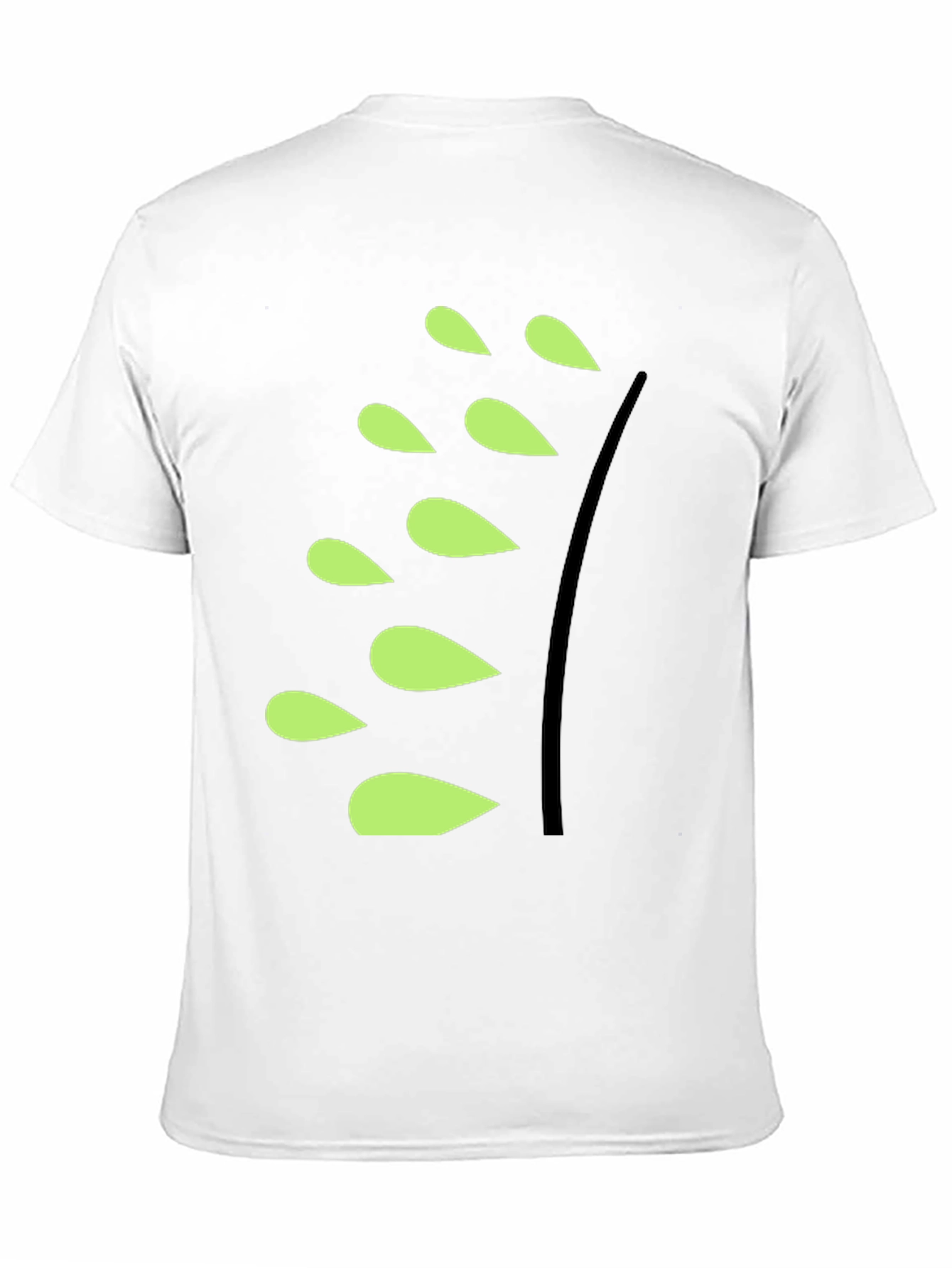 Unique Black T-Shirt with Leaf Design