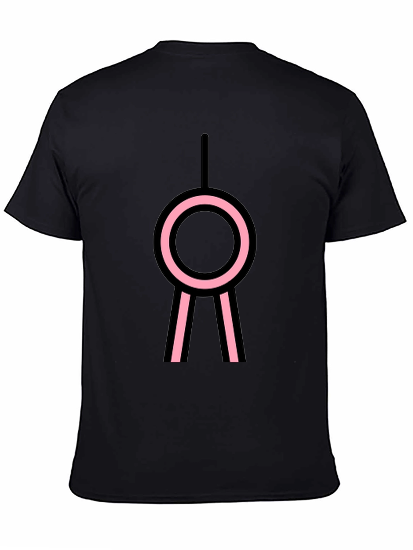 Abstract Symbol Graphic Black T-Shirt