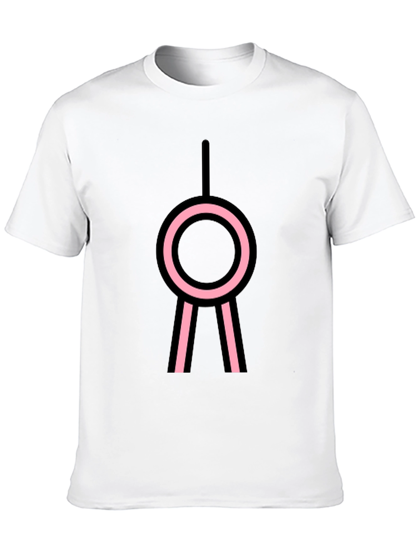 Abstract Symbol Graphic Black T-Shirt