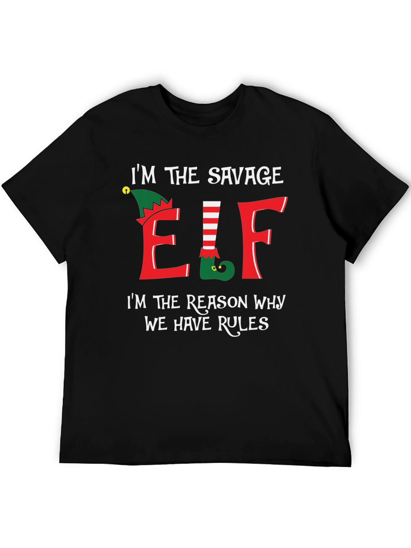 Savage Elf T-Shirt - Christmas Holiday Humor Tee
