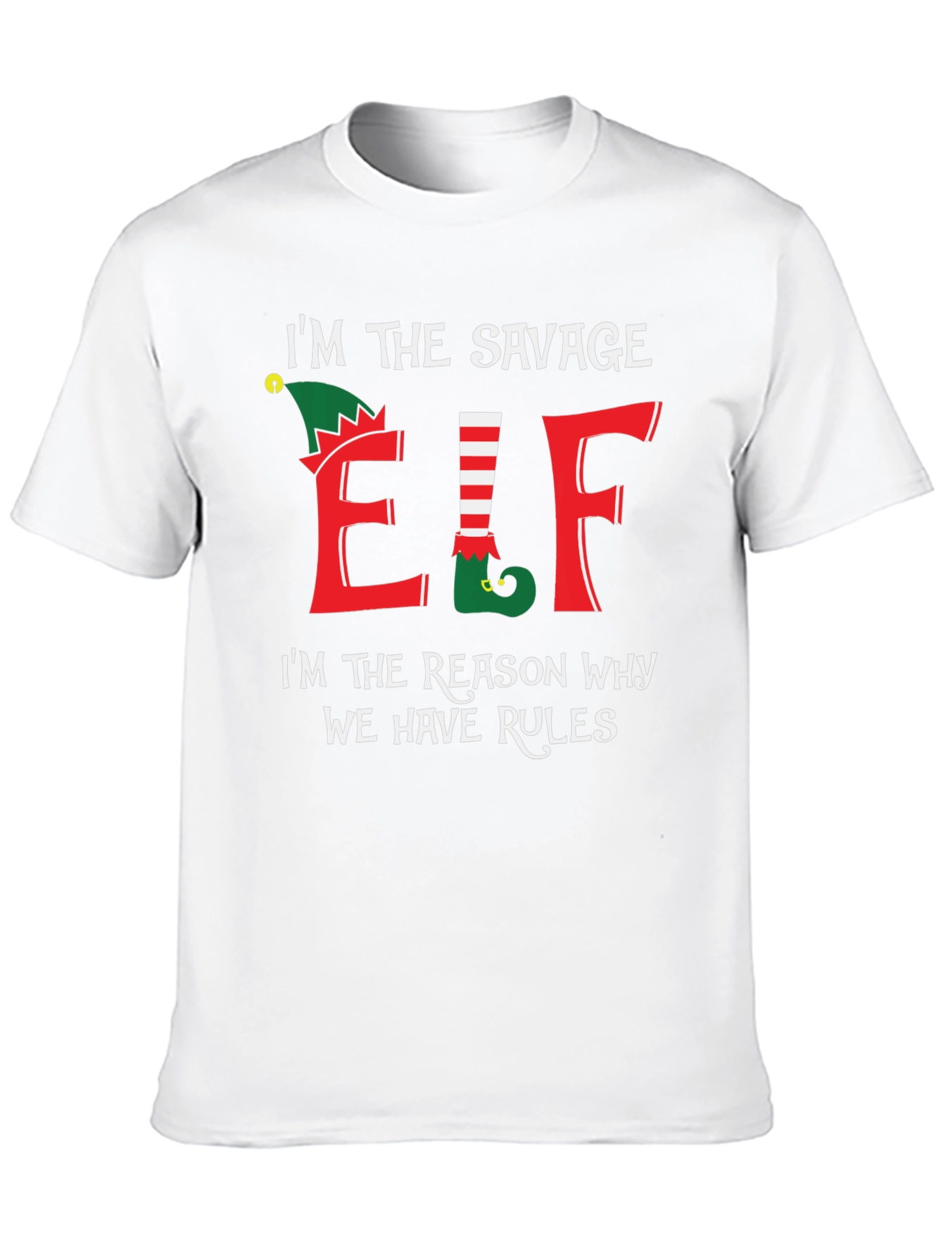 Savage Elf T-Shirt - Christmas Holiday Humor Tee
