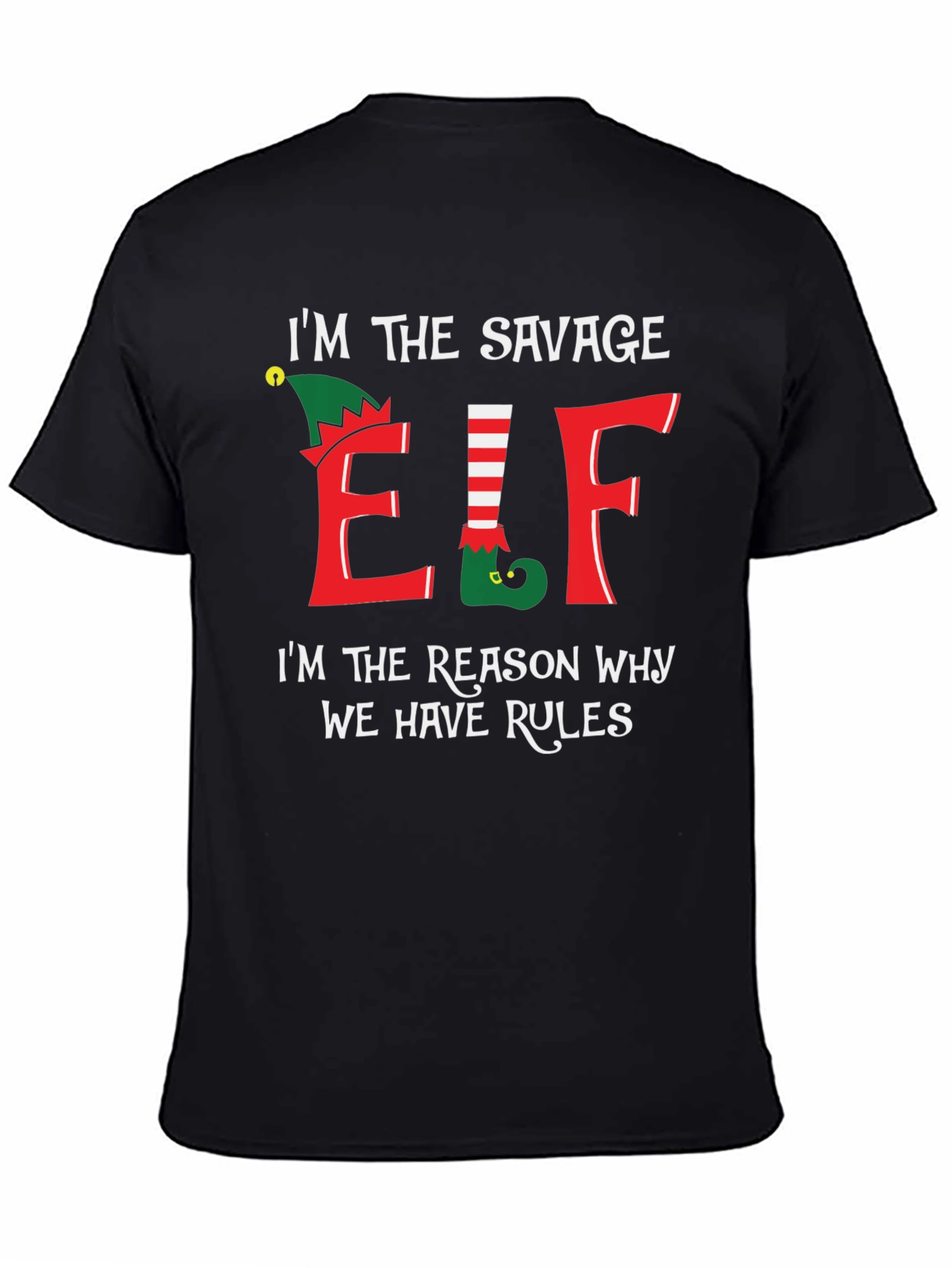 Savage Elf T-Shirt - Christmas Holiday Humor Tee
