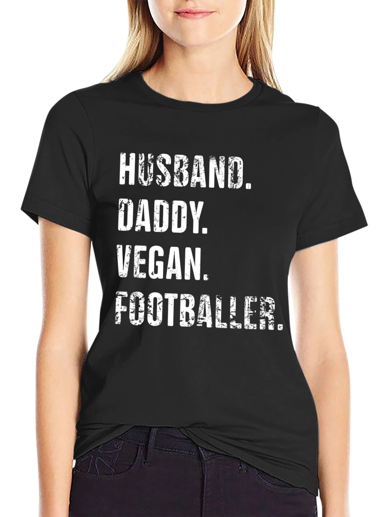 Husband Daddy Vegan Footballer T-Shirt