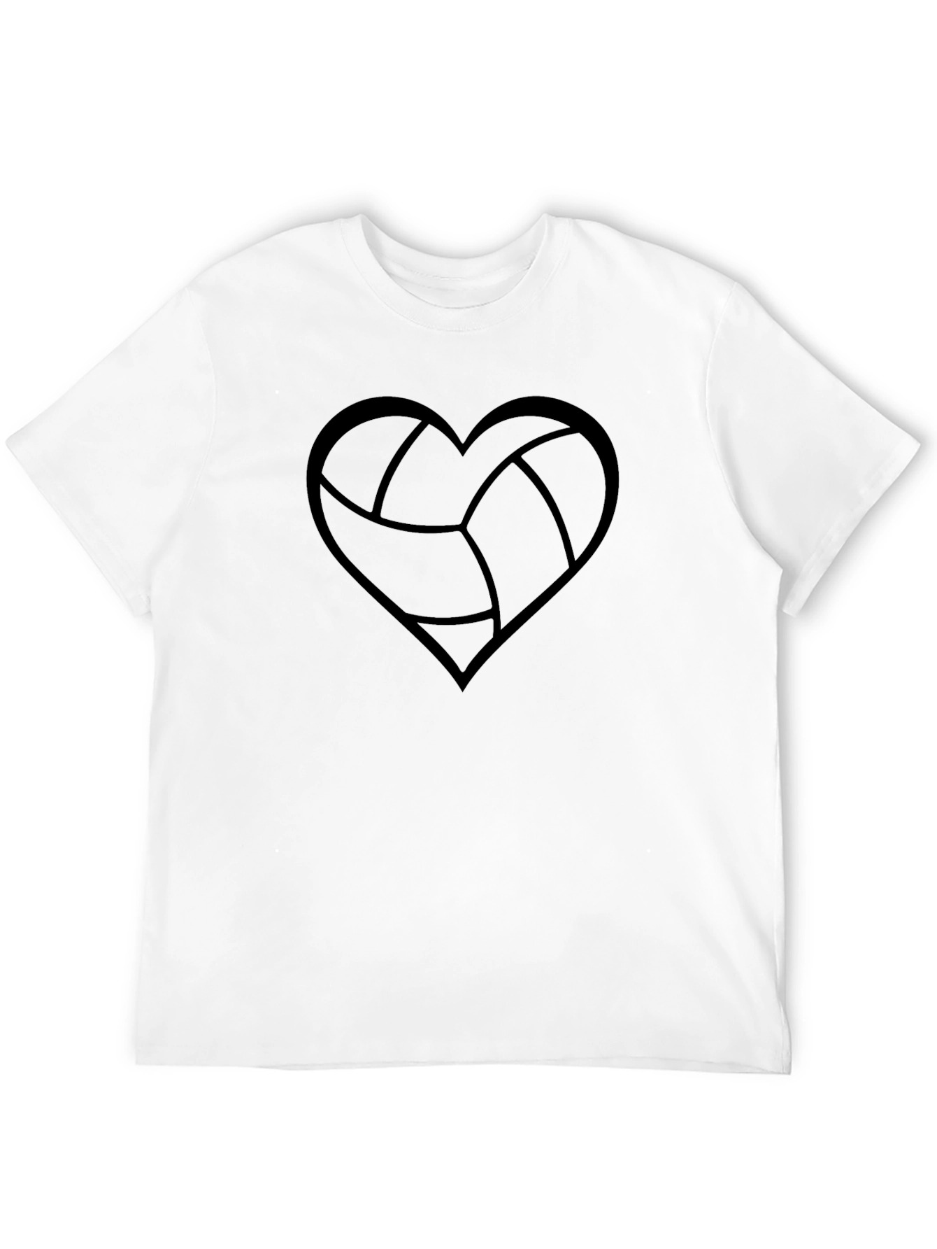 Volleyball Heart Graphic Tee - Sporty & Stylish