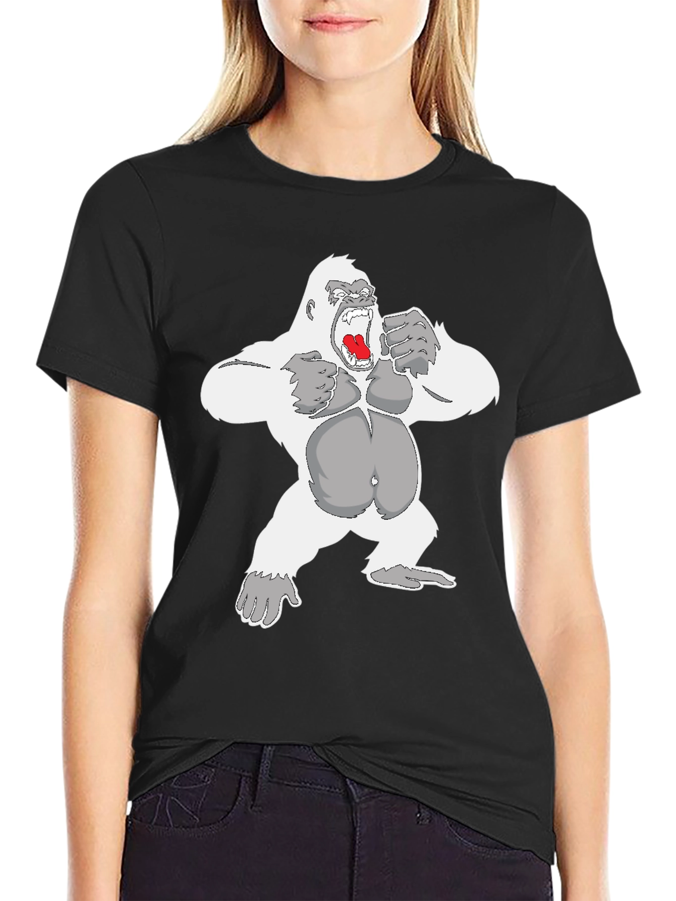 Angry Gorilla Graphic Tee - Mens Black T-Shirt