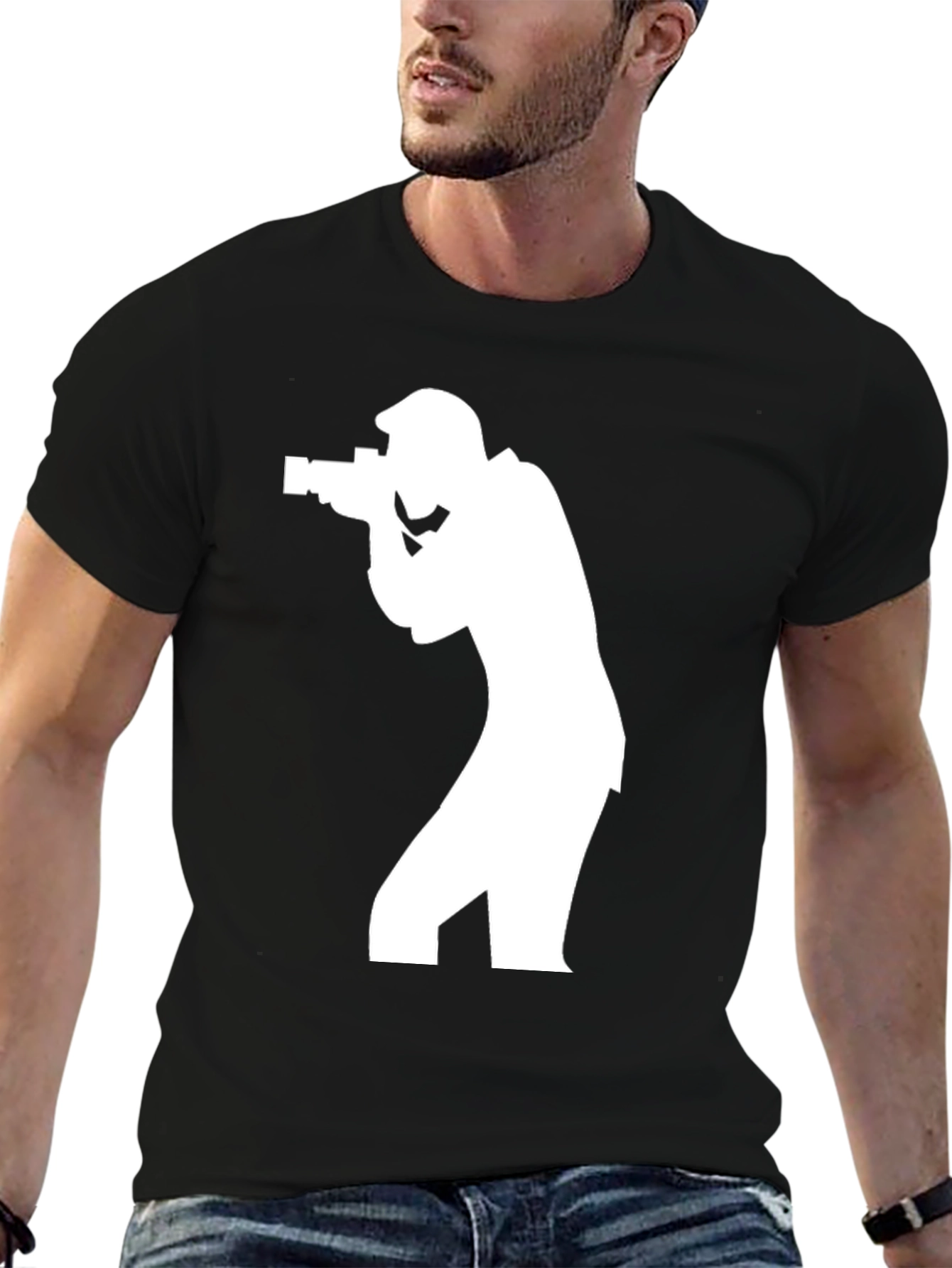 Photographer Graphic Tee - Mens Black T-Shirt
