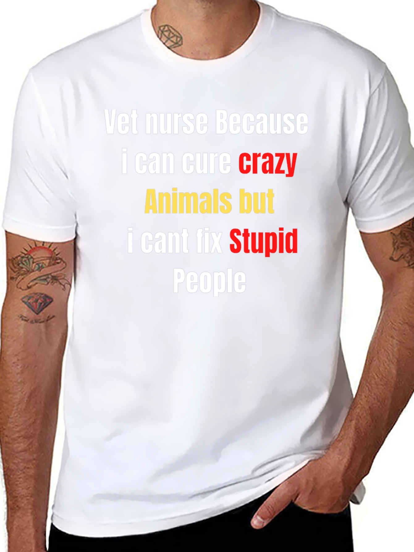 Vet Nurse Crazy Animals T-Shirt - Funny Unisex Tee