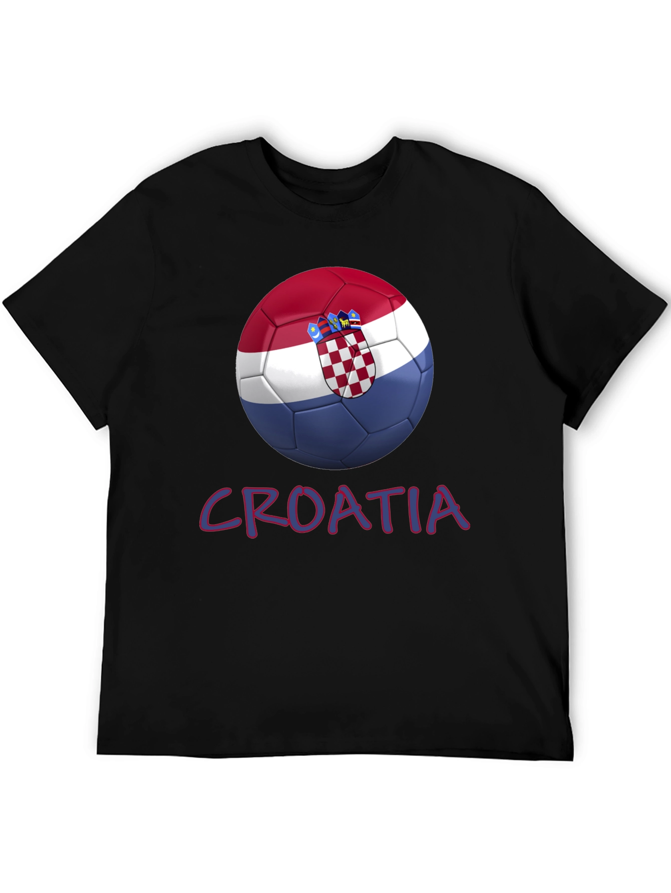 Croatia Soccer Ball Graphic T-Shirt