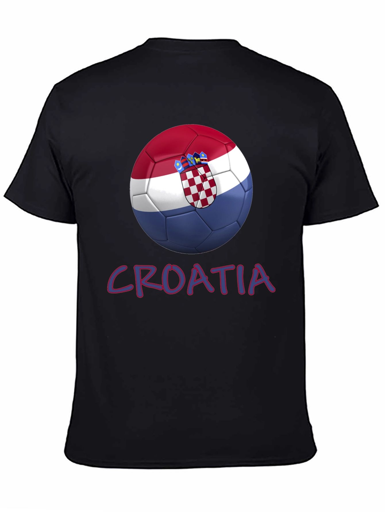 Croatia Soccer Ball Graphic T-Shirt