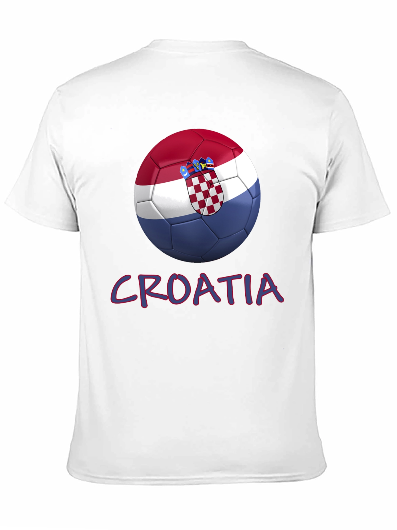 Croatia Soccer Ball Graphic T-Shirt
