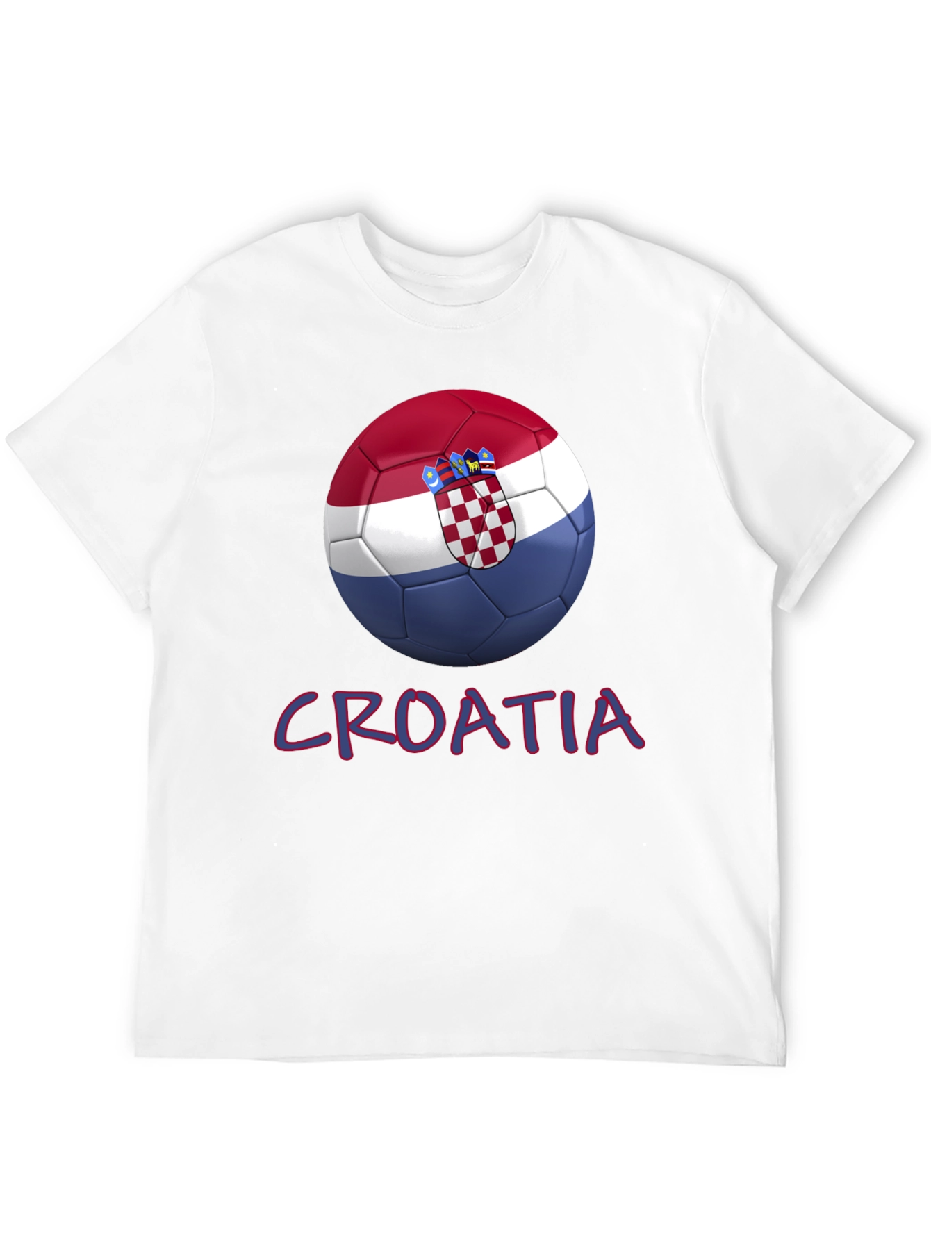 Croatia Soccer Ball Graphic T-Shirt